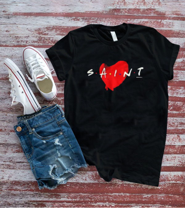 SAINT Red Heart With Multicolor Dots T-Shirt