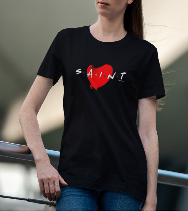 SAINT Red Heart With Multicolor Dots T-Shirt