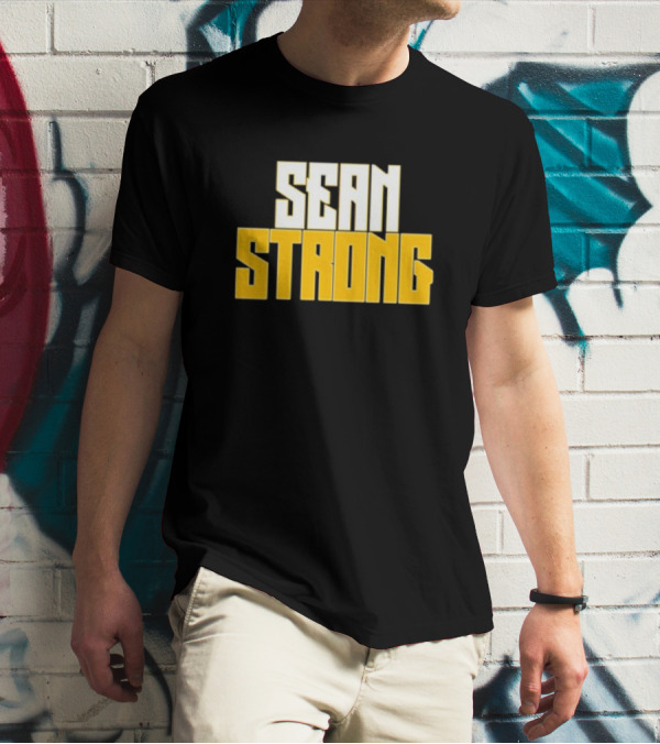 Sean Wallace SEAN STRONG Bold Yellow Block Letters T-Shirt