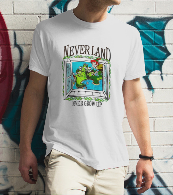 Neverland Never Grow Up Window Disney Peter Pan T-Shirt