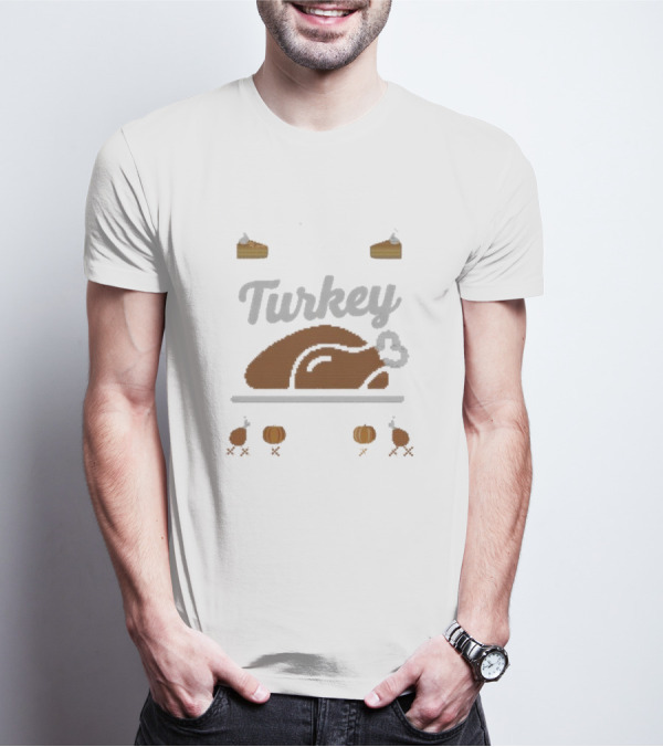 Happy Turkey Day Thanksgiving Turkey Pie Pumpkins T-Shirt