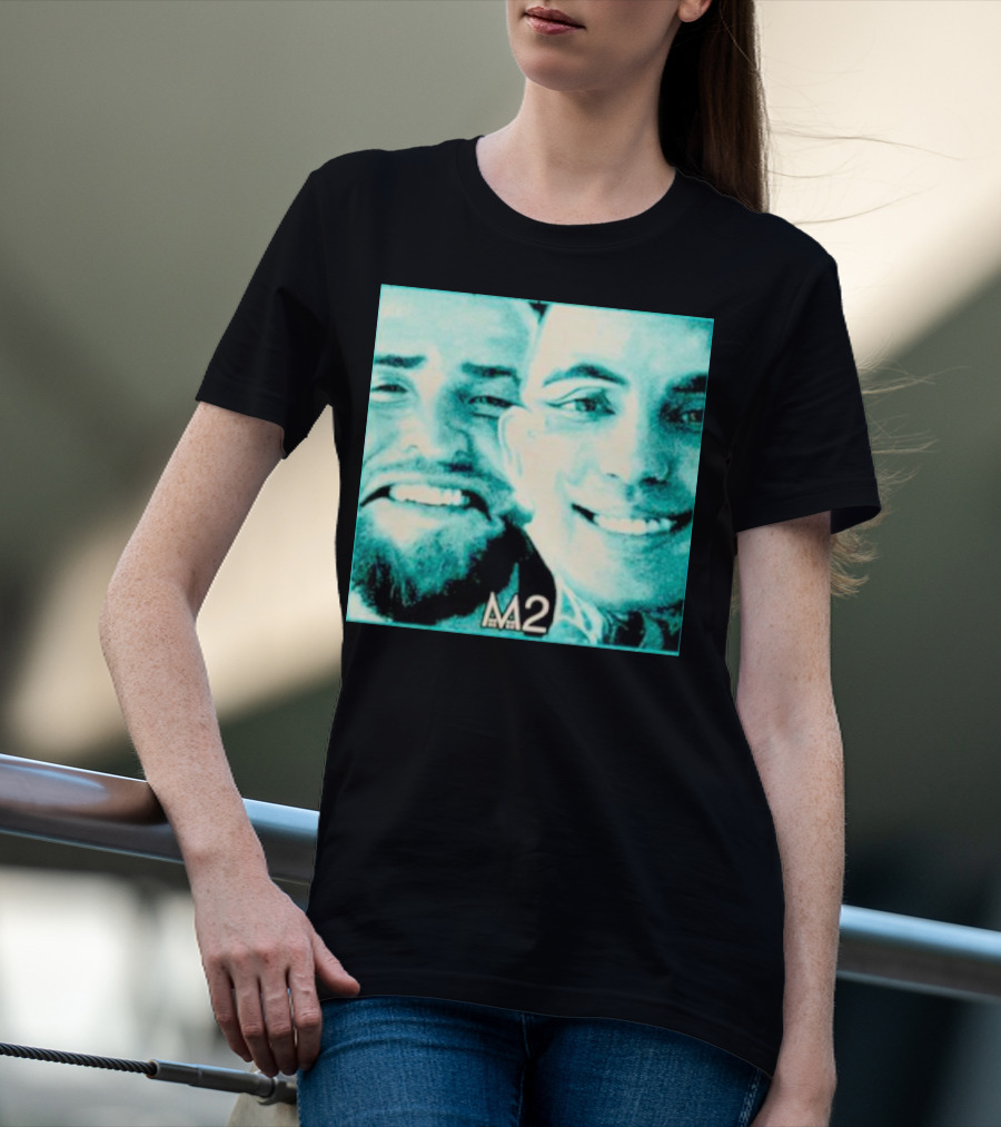 Mansionz M2 Album Cover Image With Smiling Duo T-Shirt
