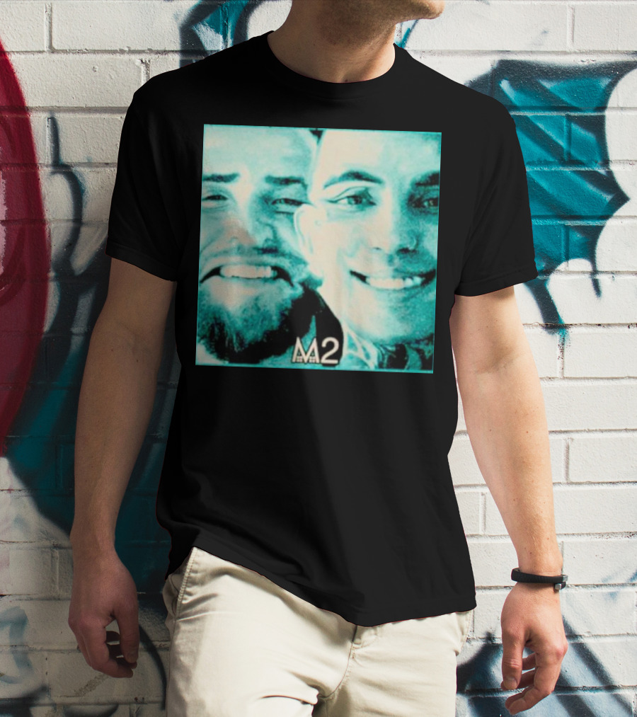 Mansionz M2 Album Cover Image With Smiling Duo T-Shirt