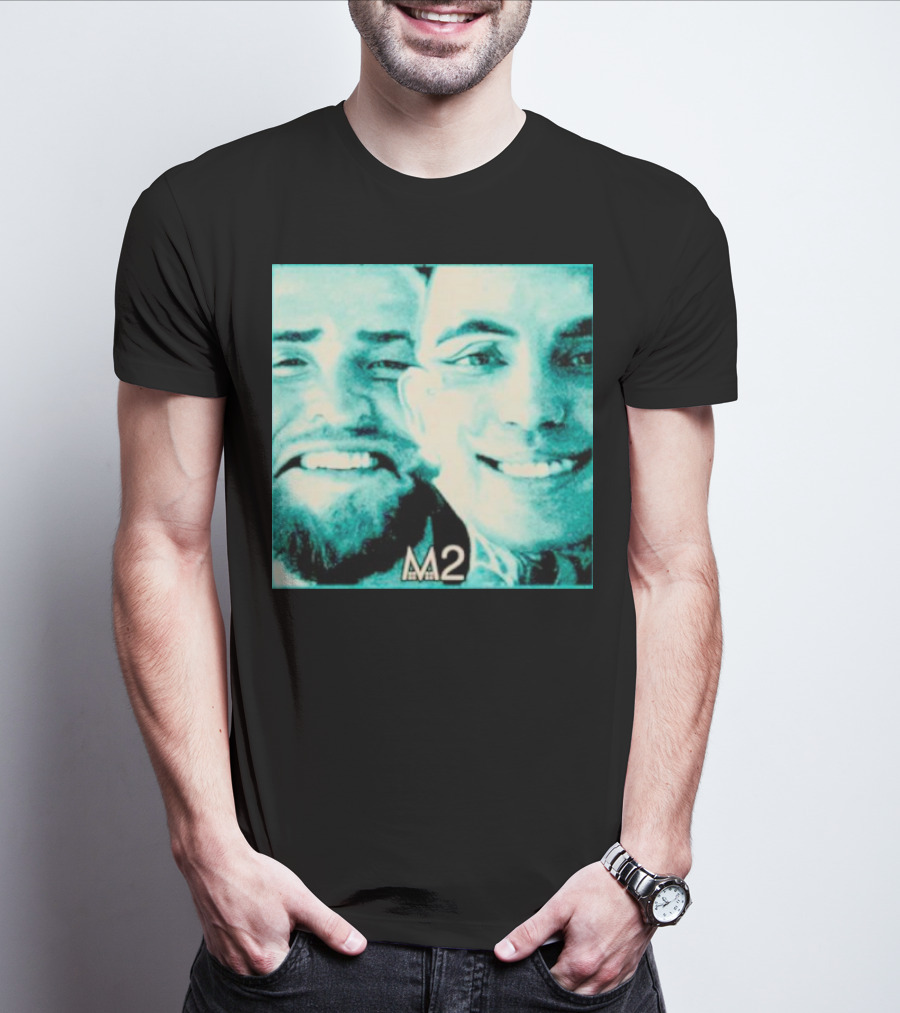 Mansionz M2 Album Cover Image With Smiling Duo T-Shirt