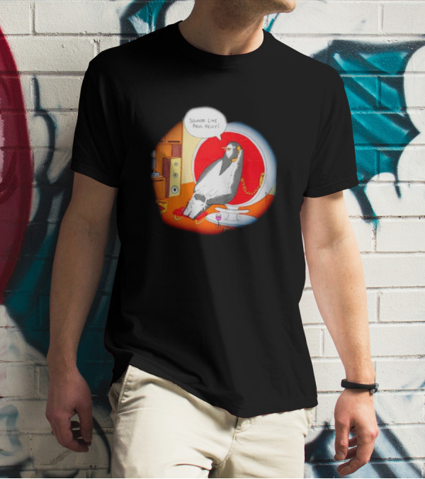 Sounds Like Paul Kelly Penguin Listening To Music In Modern Room T-Shirt