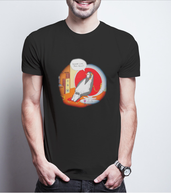 Sounds Like Paul Kelly Penguin Listening To Music In Modern Room T-Shirt