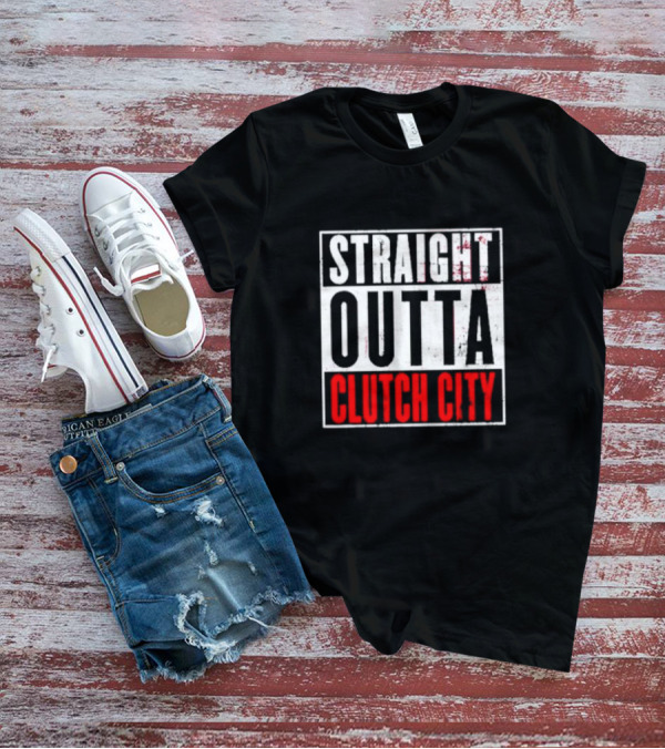 Straight Outta Clutch City Vintage Bold Lettering T-Shirt