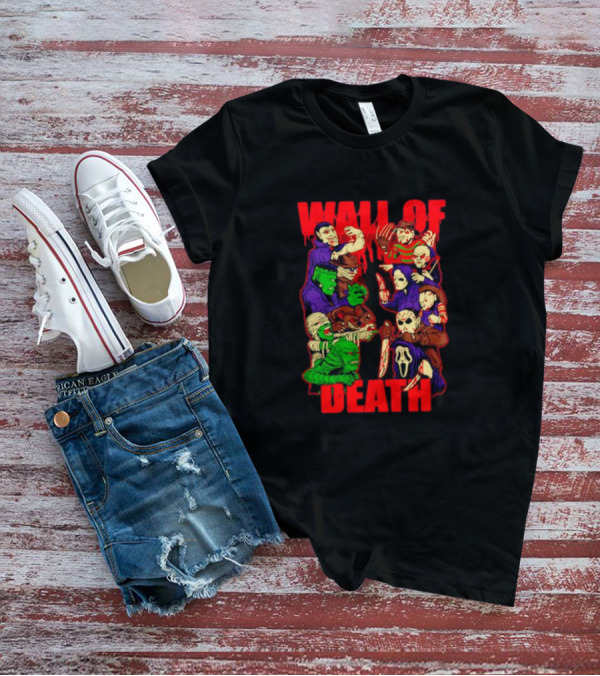 Wall Of Death Monster Horror Icons Collage T-Shirt