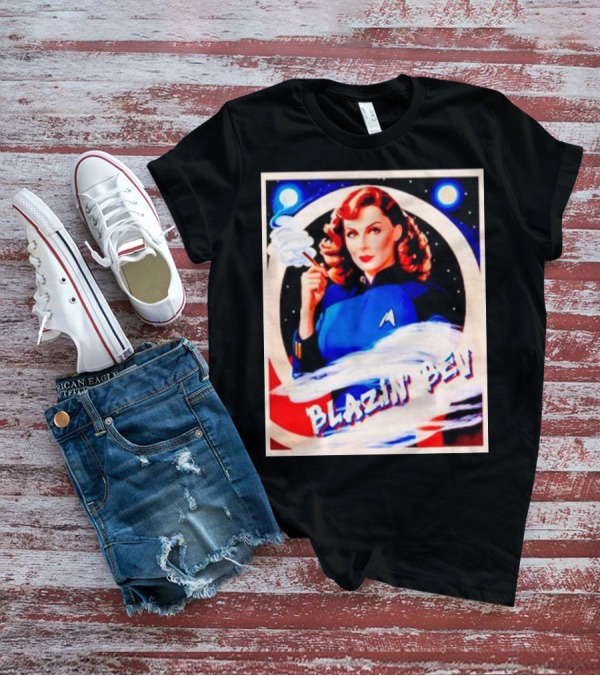 Blazin' Bev Retro Space Pioneer With Star Emblem T-Shirt