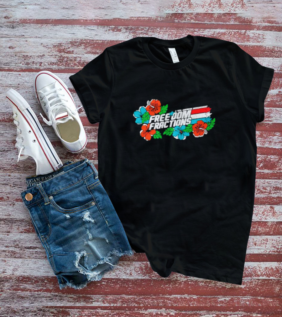 Freedom Fractions Hawaiian American Floral T-Shirt