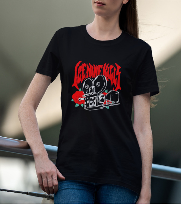 Ice Nine Kills Camera Roses Retro T-Shirt