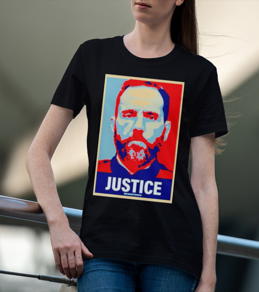 Justice Poster Style Image With MediasTouch Text T-Shirt