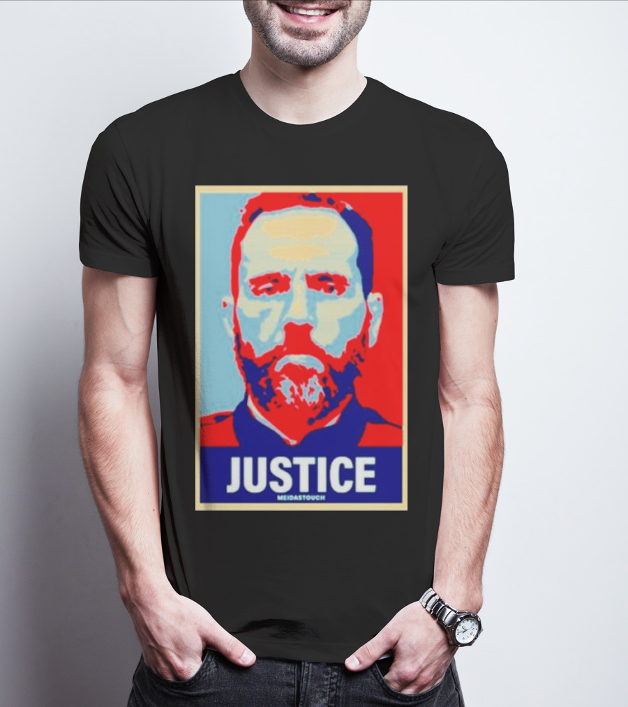 Justice Poster Style Image With MediasTouch Text T-Shirt