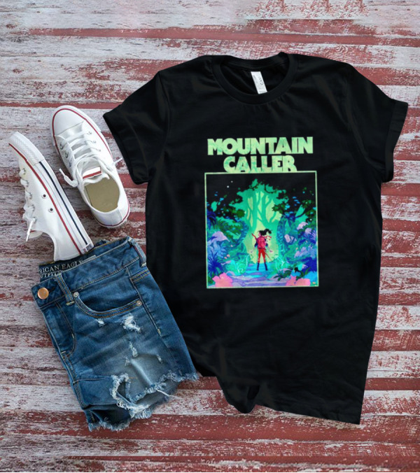 Mountain Caller Green Leaves Enchanted Forest Explorer T-Shirt