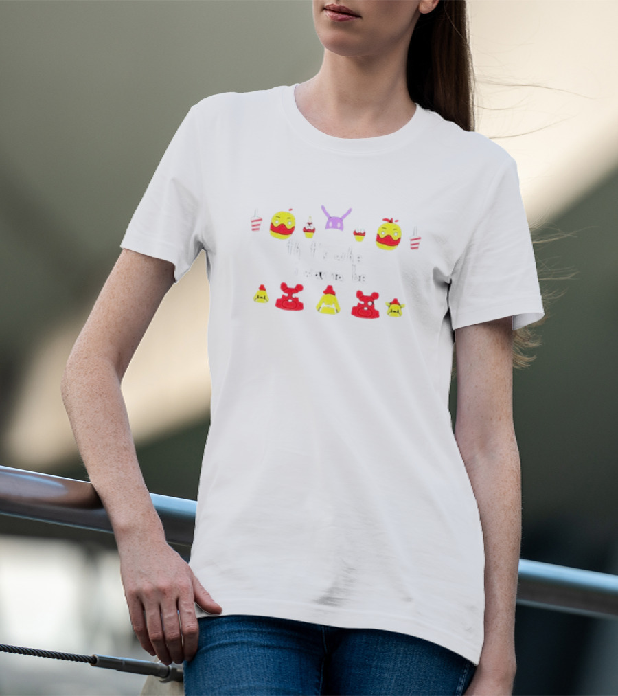 That's Where I Wanna Be McDonald's And Five Nights At Freddy's Cupcake And Party Hat Icons T-Shirt