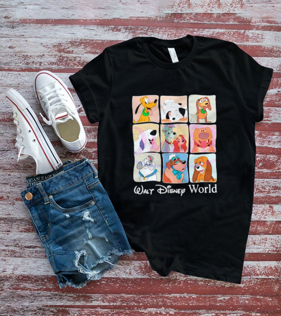 Walt Disney World Classic Cartoon Dogs Compilation T-Shirt