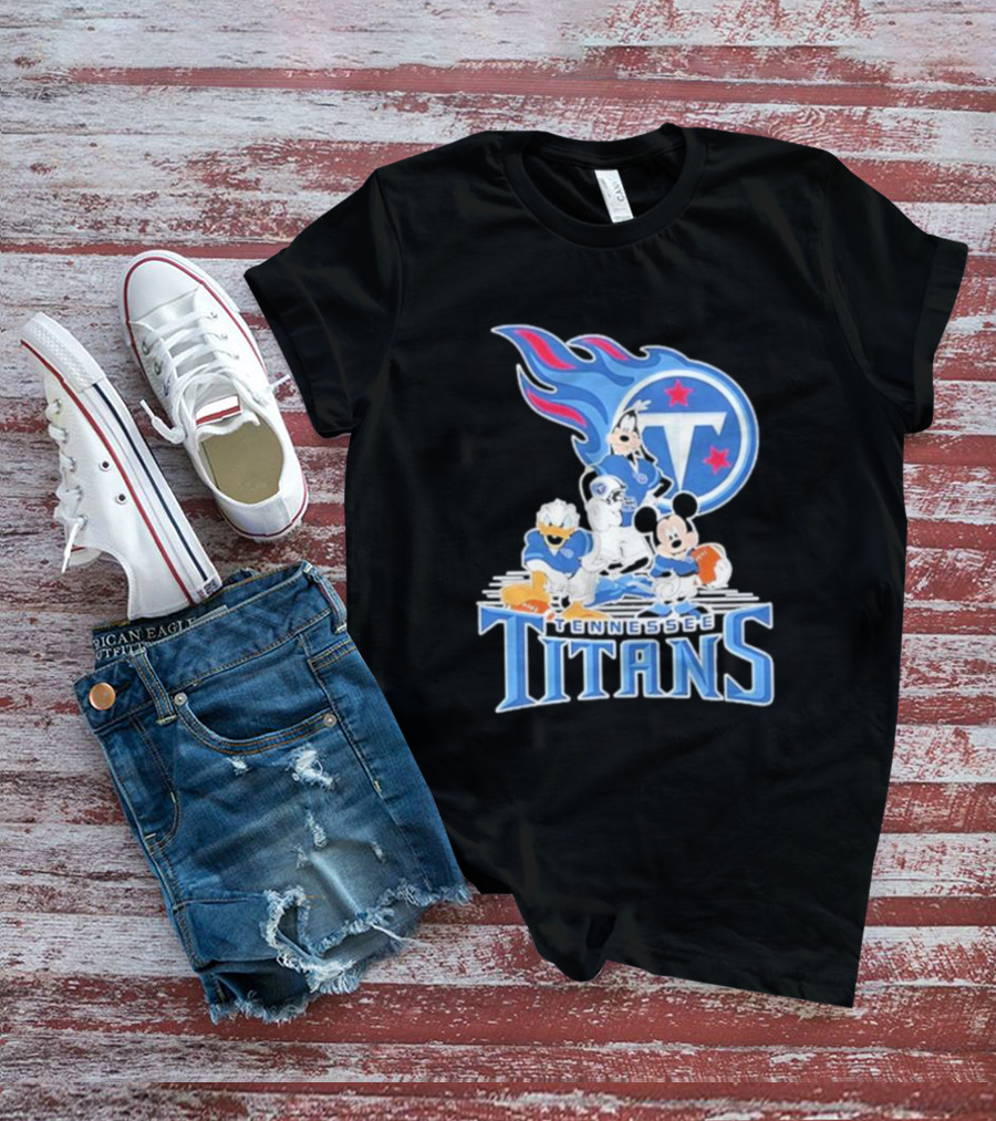 Mickey Mouse Donald Duck Goofy Tennessee Titans NFL T-Shirt