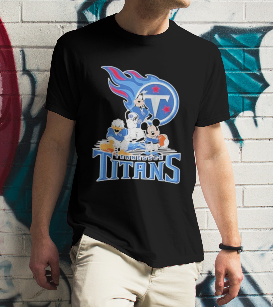 Mickey Mouse Donald Duck Goofy Tennessee Titans NFL T-Shirt
