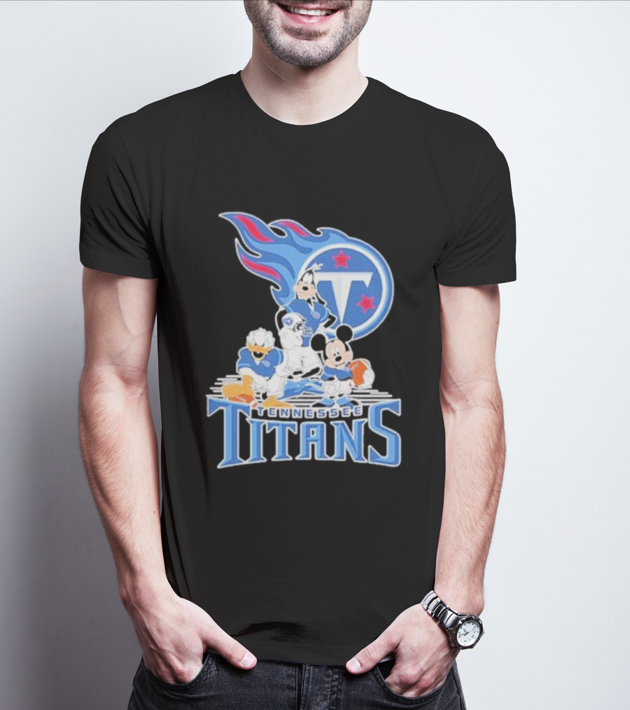Mickey Mouse Donald Duck Goofy Tennessee Titans NFL T-Shirt