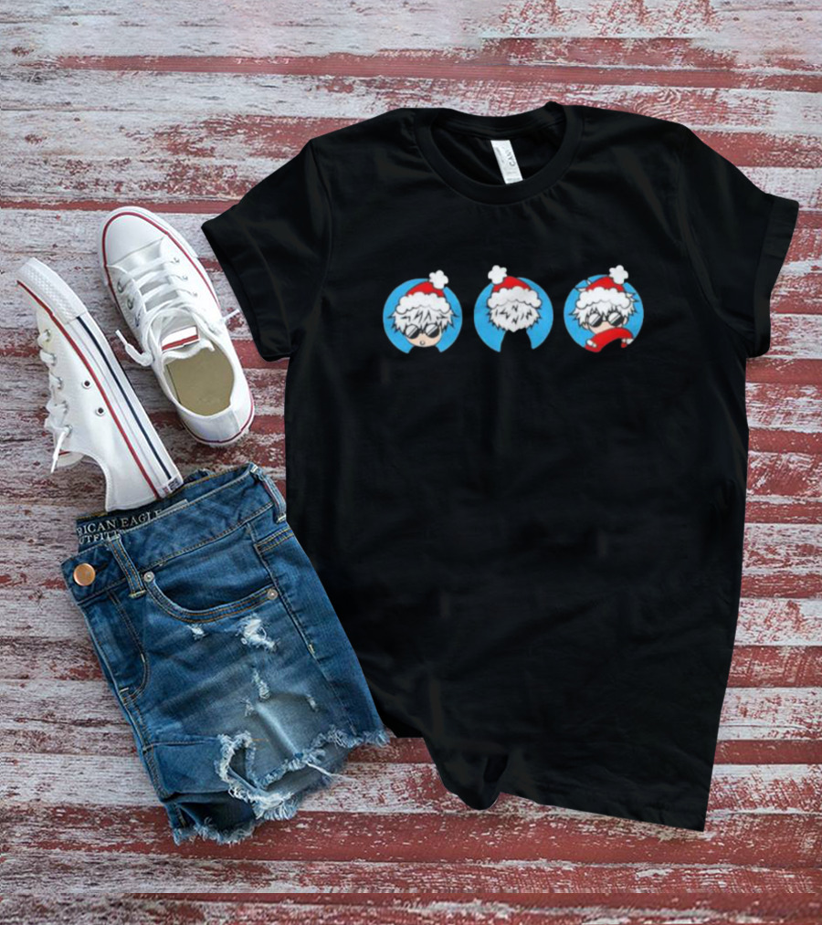 Christmas Gojo Satoru Jujutsu Kaisen Santa Hat T-Shirt