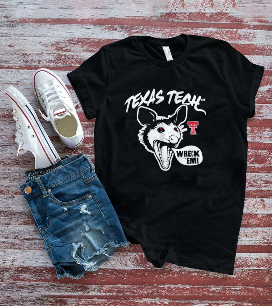 Texas Tech Wreck ’Em Possum Red Raider Spirit T-Shirt