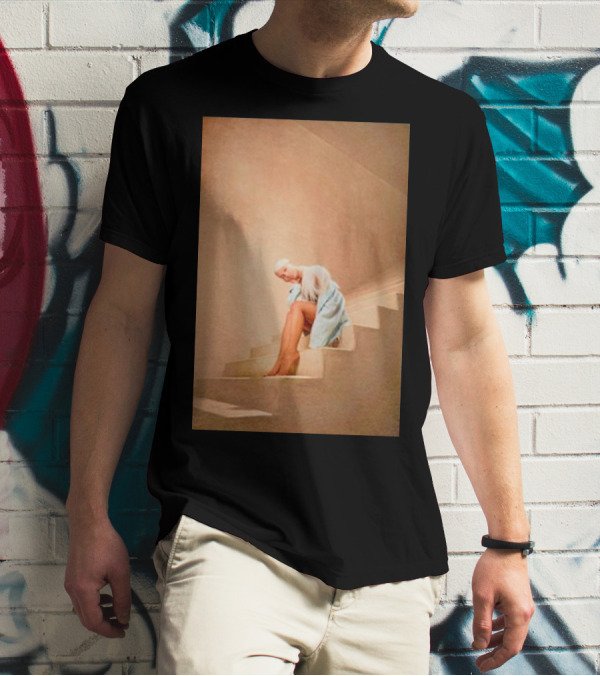 Ariana Grande Staircase Poster Style Sitting On Steps T-Shirt
