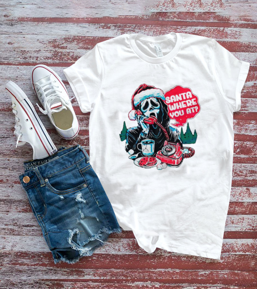 Ghost Face Santa Where You At? T-Shirt