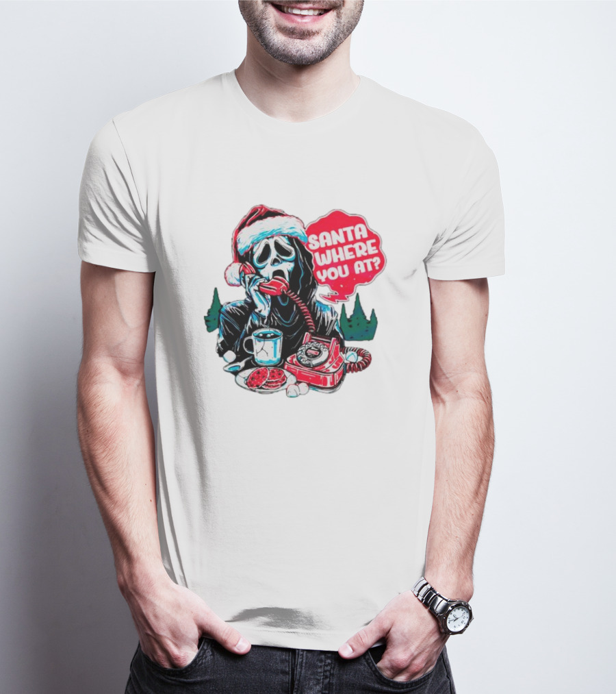 Ghost Face Santa Where You At? T-Shirt