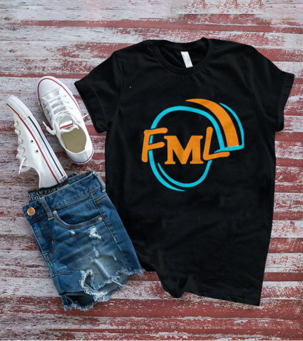 Miami Dolphins Fml Aqua Orange Football T-Shirt