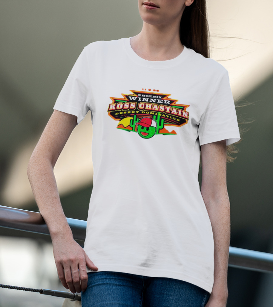 Phoenix Winner Ross Chastain Desert Domination 11.5.22 Cactus And Racing Helmet T-Shirt