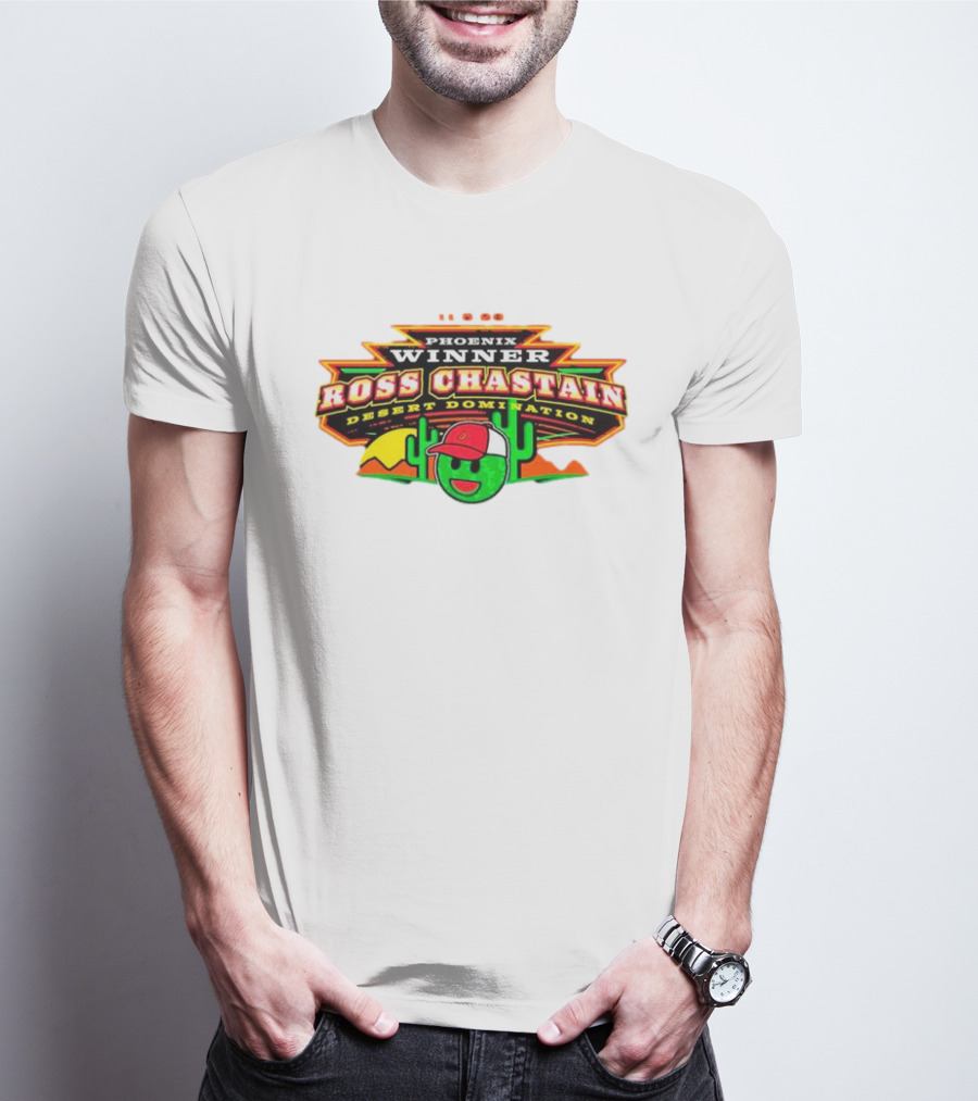 Phoenix Winner Ross Chastain Desert Domination 11.5.22 Cactus And Racing Helmet T-Shirt