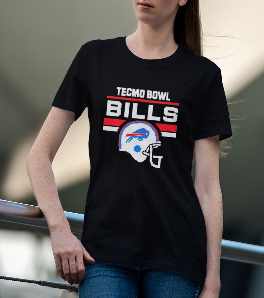 Tecmo Bowl Buffalo Bills Helmet NFL Football T-Shirt