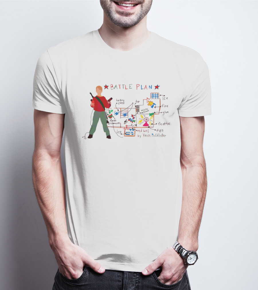 Home Alone Battle Plan Ice Fire Glue Feathers T-Shirt