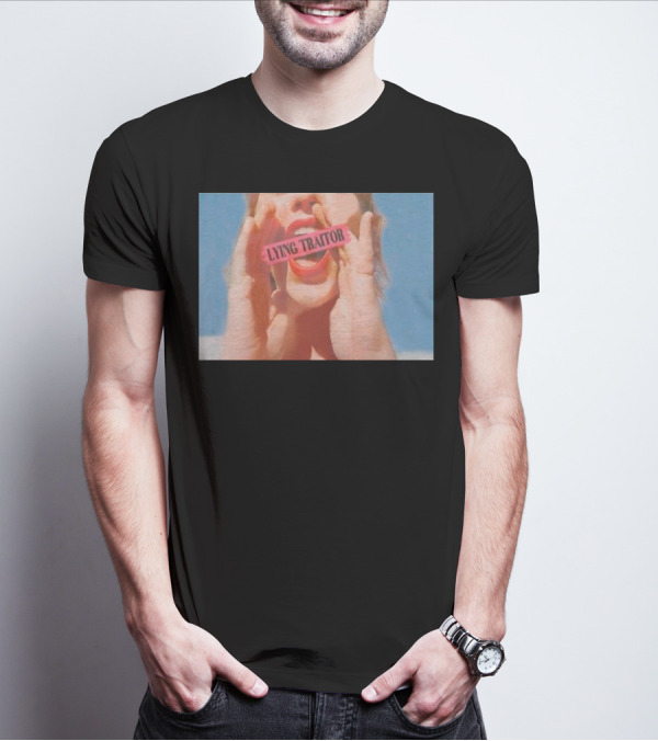 Lying Traitor Shouting Red Lips Hand Gestures T-Shirt