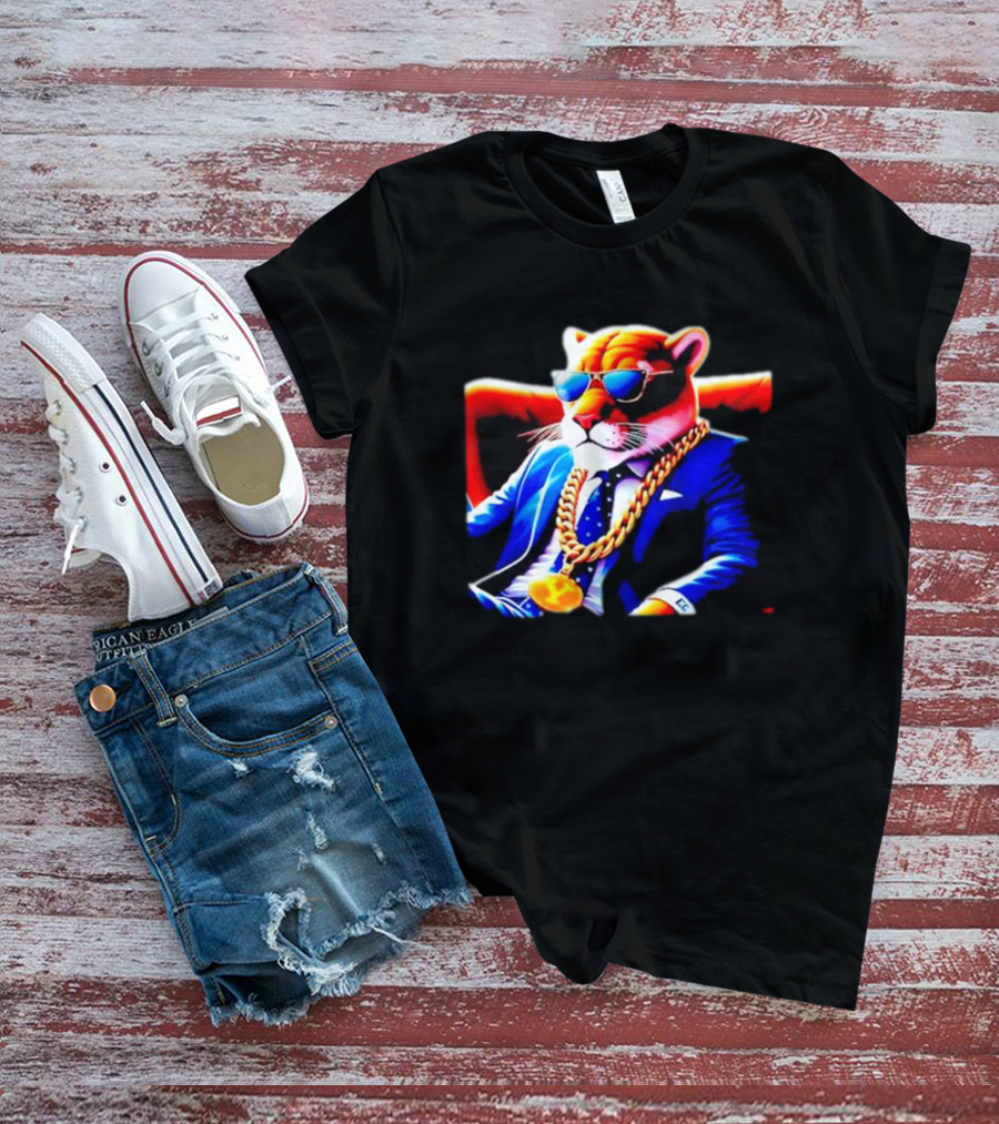 Og Cosmo Cougar BYU Chain Sunglasses Suit T-Shirt