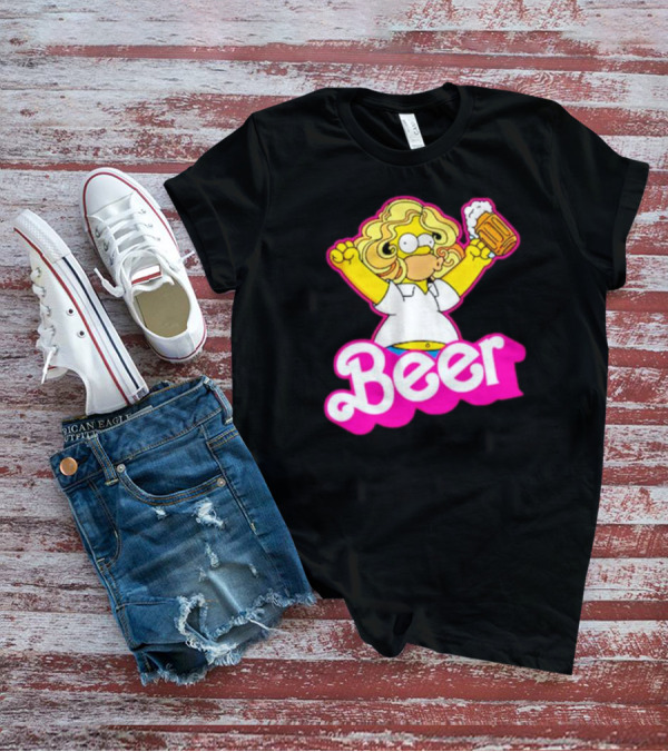 Beerbie Homer Simpson Beer Barbie T-Shirt