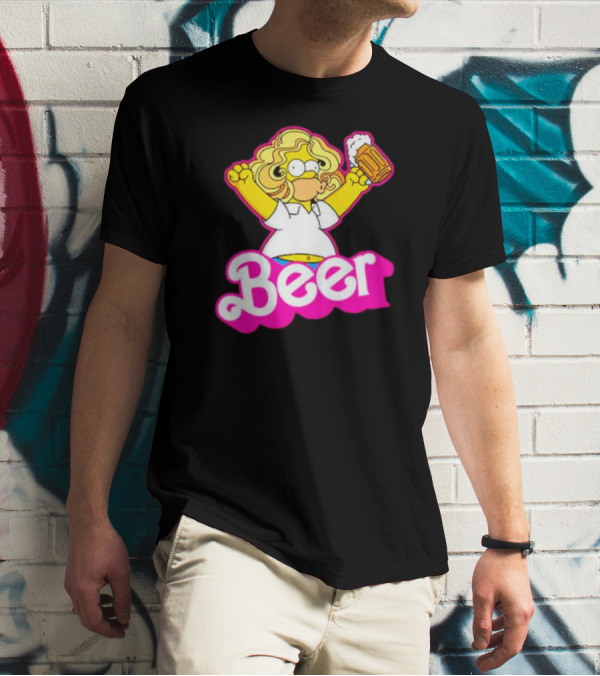 Beerbie Homer Simpson Beer Barbie T-Shirt