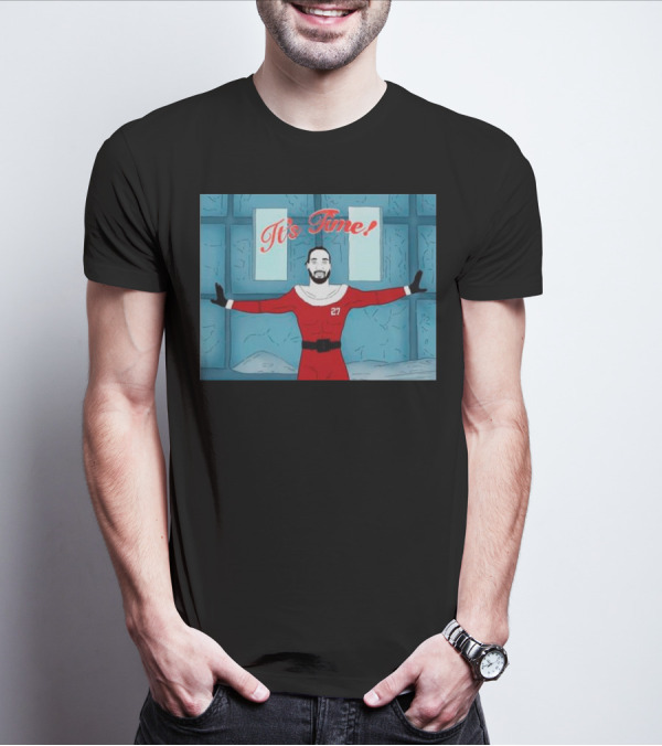 Dontae Johnson Santa It's Time In Red Suit With Number 27 T-Shirt