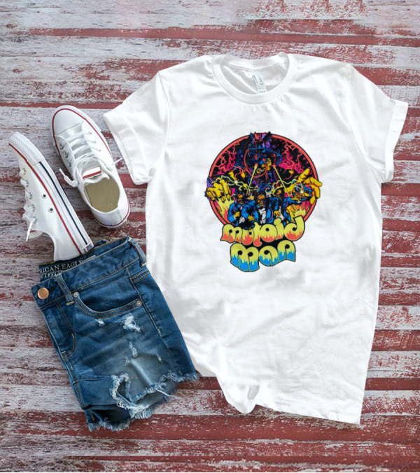 Mutoid Man CoTV Psychedelic Comic Style Superheroes With Lightning And Fiery Hands T-Shirt