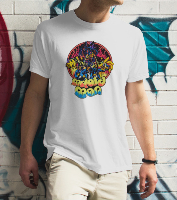 Mutoid Man CoTV Psychedelic Comic Style Superheroes With Lightning And Fiery Hands T-Shirt