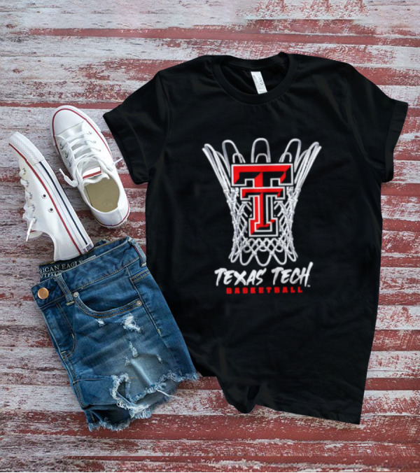Texas Tech Basketball T Logo With Net T-Shirt