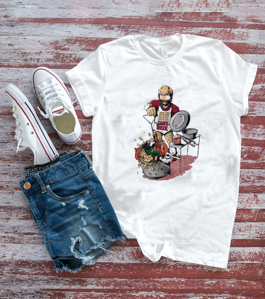 FSU Football Noles Cook Canes Shook Miami Hurricanes Rivalry T-Shirt