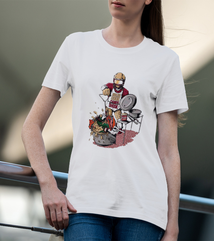FSU Football Noles Cook Canes Shook Miami Hurricanes Rivalry T-Shirt