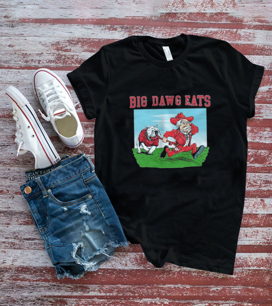 Georgia Bulldogs Big Dawg Eats Ole Miss Rebels T-Shirt