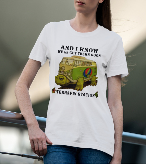 Grateful Dead Terrapin Station Turtle Bus I Know We'll Get There Soon T-Shirt