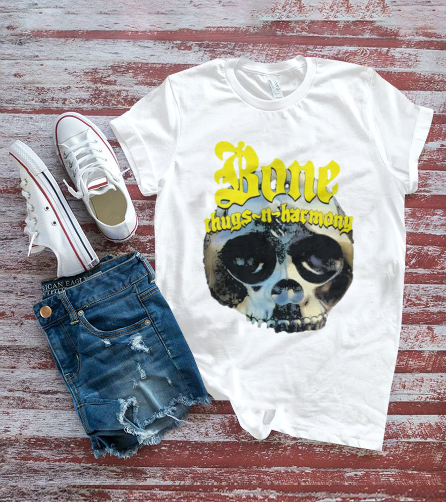 Los Angeles Lakers Bone Thugs-N-Harmony Thuggish Ruggish Skull T-Shirt