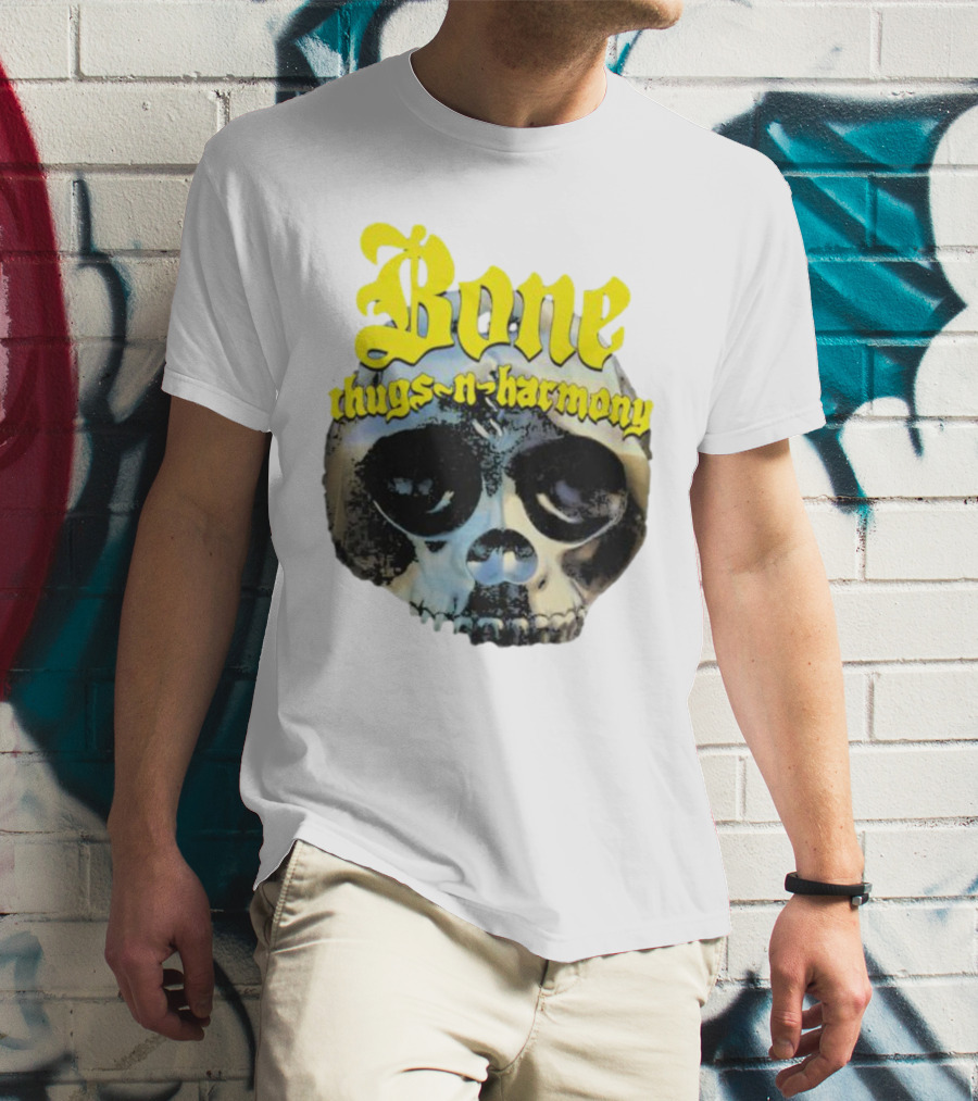 Los Angeles Lakers Bone Thugs-N-Harmony Thuggish Ruggish Skull T-Shirt