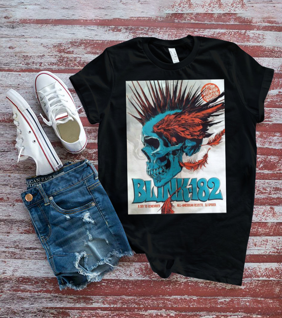 Blink 182 A Day To Remember All-American Rejects DJ Spider PTSM General Admission T-Shirt