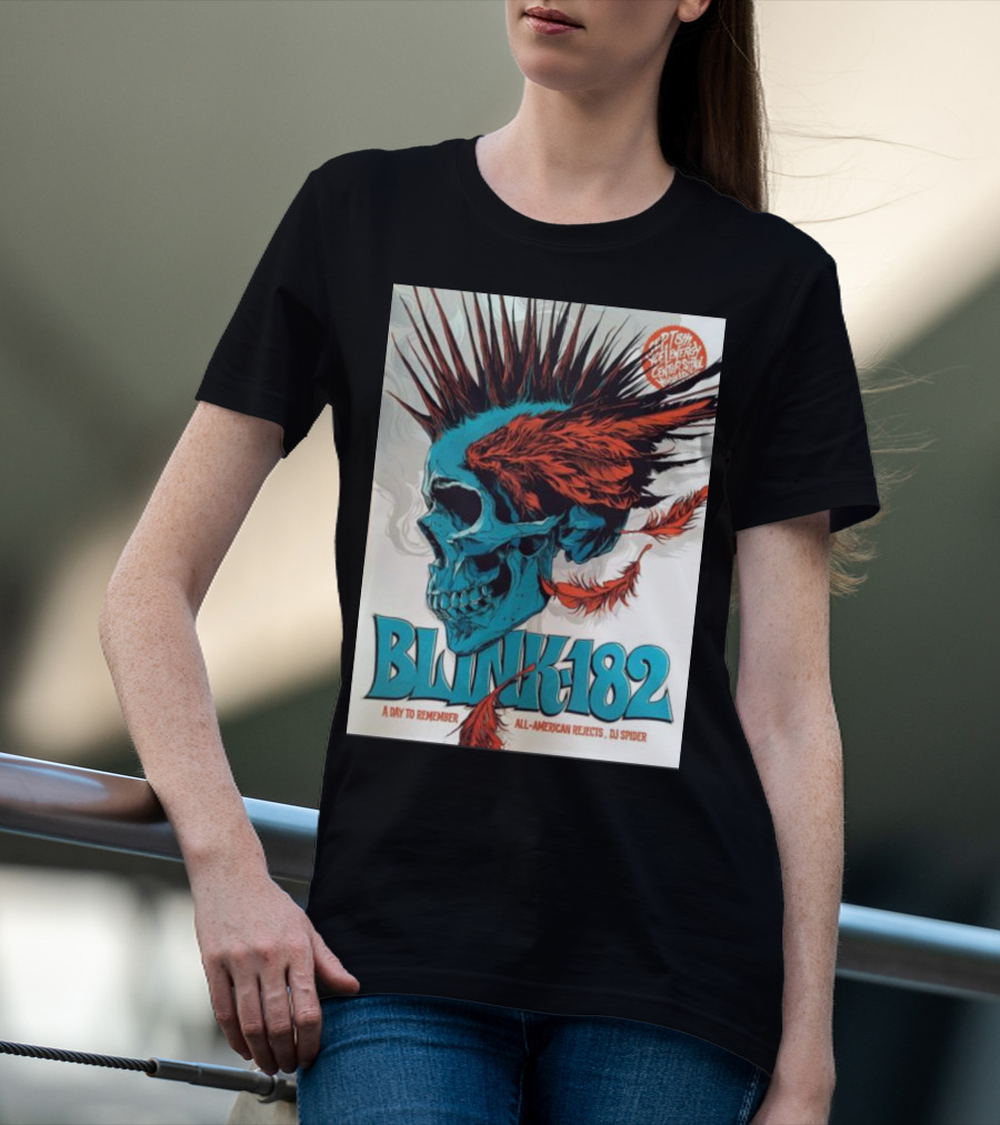 Blink 182 A Day To Remember All-American Rejects DJ Spider PTSM General Admission T-Shirt