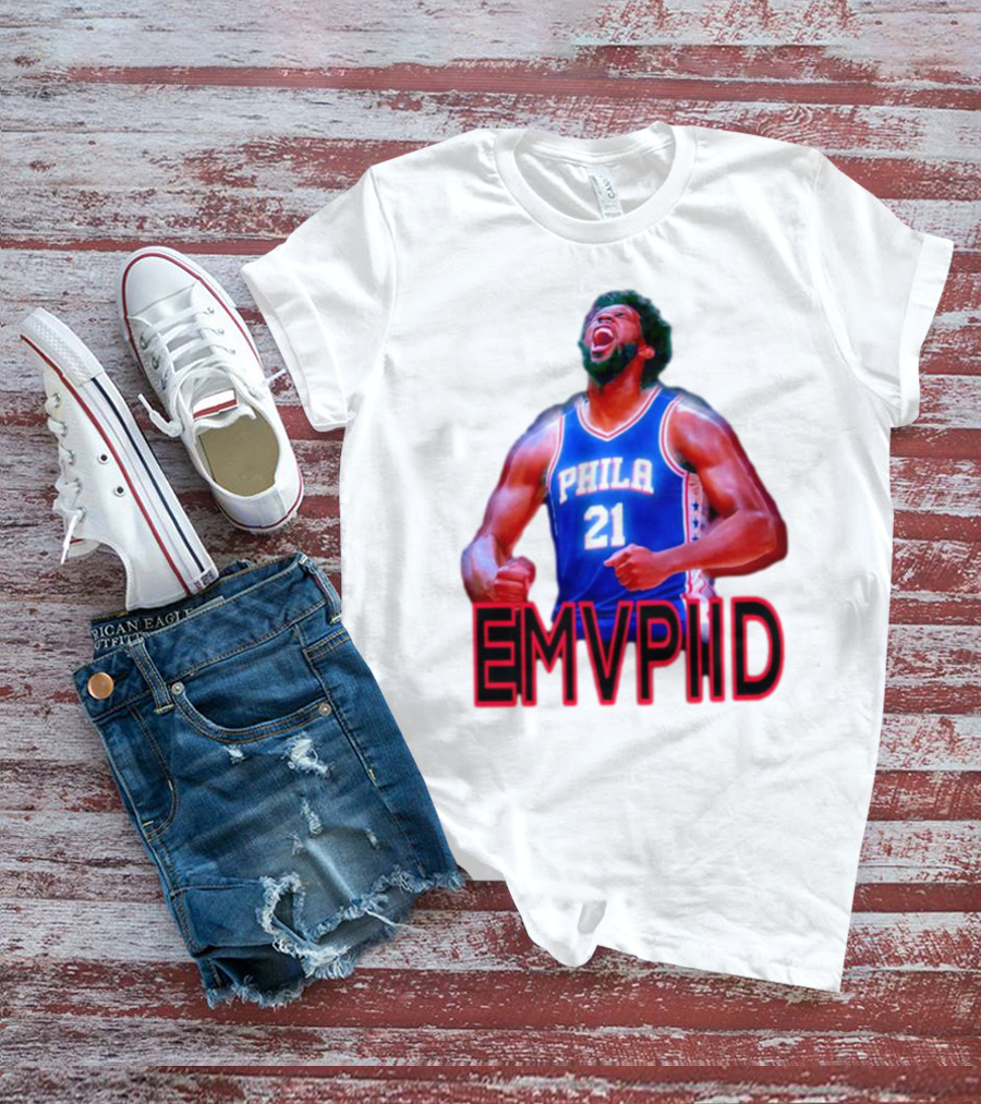 EMVPIID Joel Embiid Philadelphia 76ers Phila 21 T-Shirt